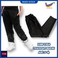 PAKAIAN KANAK TRACKSUIT SLIMFIT TEENAGER KIDS TRACKSUIT KAIN YOGA BUDAK SELUAR PANJANG SEKOLAH SELUA