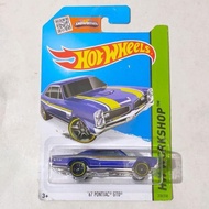 HW Hotwheels Hot Wheels 67 Pontiac GTO biru 2015 Workshop MuscleHW