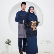 𝐁𝐀𝐉𝐔 𝐊𝐔𝐑𝐔𝐍𝐆 𝐌𝐎𝐃𝐄𝐍 | Kurung Kyrana Navy Blue | Set Nikah Tunang | Baju Nikah | Wedding Bridal