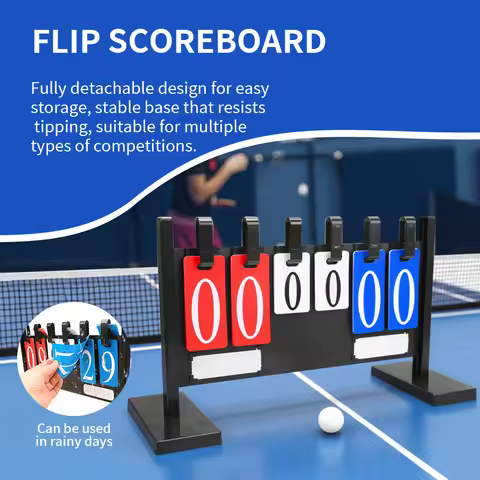 1pc 6-digit Vertical Removable Flip Scoreboard Soccer Basketball Court Scoreboard Game Records
