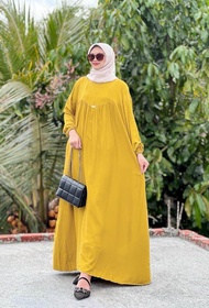 MIDI DLIA TWILL JUMBOO LD125-130cm GAMIS LEBARAN WANITA