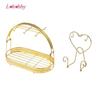Lohobby Cup Drying Rack Stand, Dry Rack with Removable Glass Cup Stand, Modern Bottle Rack Cup Metal
