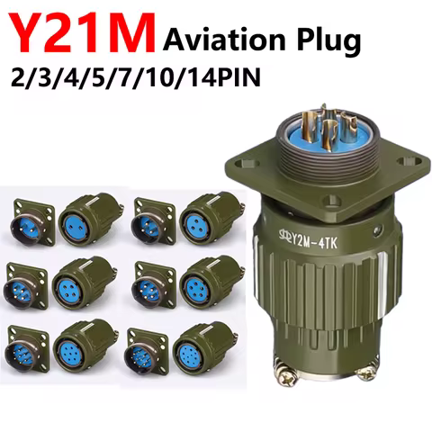 21mm Y2M YP21 2/3/4/5/7/10/14/16 Pin aviation plug aviation socket cable joint Aviation Connector Pl