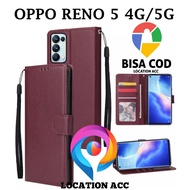 Oppo RENO 5 (4G/5G) FLIP LEATHER CASE PREMIUM-FLIP WALLET LEATHER CASE For OPPO RENO 5 (4G/5G) - WALLET CASE-FLIP COVER LEATHER-Book COVER