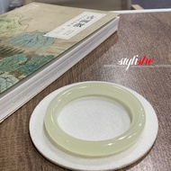 Pale green bangle bracelets for women imitation jade glass hand ring bracelet Chinese fashion grace 