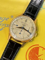🧺洗衣街店🧺🌈🌈新返貨啦🌈🌈💛💛Vintage Heuer Triple Date Chronograph 💛💛18K黃金款式💛💛手動上鏈計時機芯🩵🩵原裝香檳面 35mm 淨錶❤️KCB1623（旺角