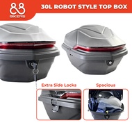 30L Robot Style Top Box / Trunk Tail Design / Reflector Indicating Warning Light