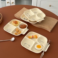 Plate-Multi-Grid Plate-Sub-Meal-Quantitative Reduce Fat Eating Breakfast