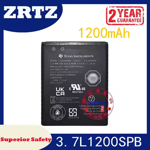 ZRTZ High-Efficiency Battery 3.7L1200SPB Battery for Texas Instruments TI-84 CE/CX/CAS Graphing Calc