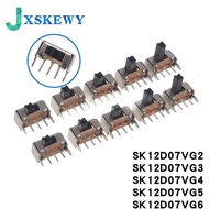 50Pcs SK12D07VG3 SK12D07 VG2/3/4/5/6 Toggle Switch 3PIN 1P2T Slide Switch Handle High 3mm 1P2T Lever
