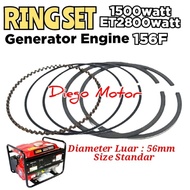 MESIN 156F 56mm Pure 4-stroke Genset Engine PistonRing ET2200 TG2800 Tiger Yamamoto Daito etc.