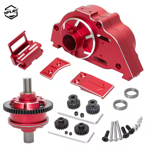 HFLRC 1/8 Arrma Mojave 4S BLX Aluminum Center Gearbox 57T Differential Set 20T 21T Pinion for 1/10 K