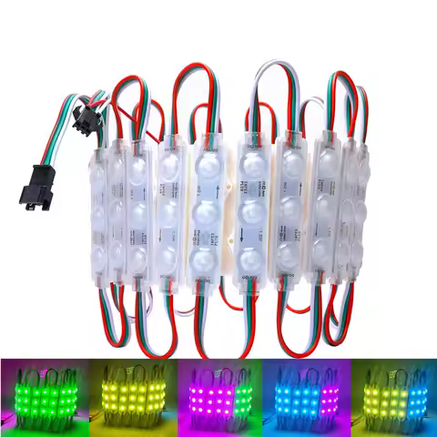 Pixel LED Module Light 12V WS2811 RGB IC Chip Injection Lens Smart Magic Addressable Programmable Fu