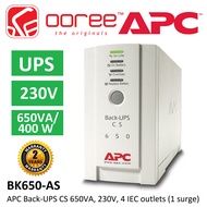 APC UPS BK650-AS 650VA,400W, 230V BACK-UPS AVR WITH BATTERY BACKUP * UNINTERRUPTIBLE  POWER SUPPLY