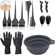 Warmwing Hair Dye Brush And Bowl Set Ear Caps Dye Mixer Hair Tint Dying Coloring Applicator Dye Tool