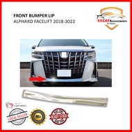 Toyota Alphard AGH30 ANH30 AH30 2018 Front Bumper Lip Protector Guard Cover Trim Chrome ABS Accessor