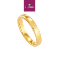 HABIB Oro Italia 916 Yellow Gold Band Ring (Belah Rotan) GR47301121 (22K Gold)