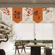 Chinese Style Triangle Banner Half Curtain, Room Divider for Storefront Kitchen Tea House