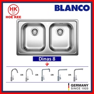 (Sink Mixer) Blanco Dinas 8 Stainless Steel Kitchen Sink   Blanco Sink Mixer Chrome 4P2G