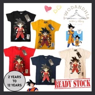 T Shirt Budak Goku Baju Budak Kanak Kanak Lelaki Dan Perempuan(2Tahun-12Tahun)