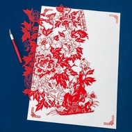 Finished Paper-Cutting A3 Traditional Holiday Rice Paper Patriotic Theme Club Activities 4k Machine 