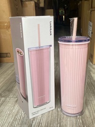 [LOCKnLOCK] LY NHỰA 2 LỚP KÈM ỐNG HÚT DUNG TÍCH 720ML-HAP528