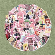 50PCS BOCCHI THE ROCK Stickers Anime Laptop Luggage Guitar Phone Waterproof DIY Sticker Kawaii