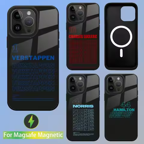 F1 Formula 1 4 16 Number Phone Case For iPhone 15,14,13,12,11,Plus,Pro,Max Mini Magsafe Magnetic Wir