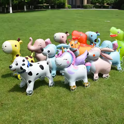 4D Drawing Foil Balloons Movable Elephant for Young One's Birthday Festivity Decor and Baby Shower.