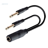 【3C】 2x 1 4inch 6 35mm to 6 35mm Stereo Microphones Music Converters Adapters Cable