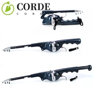 CORDE Fishing Rod, 131cm Telescopic Fish Pole Reel Combo, Mini Portable Spinning Rod with Fishing Li