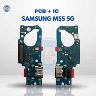 PCB BOARD CHARGER CONNECTOR FLEXI ORI CON T/C SAMSUNG M556B / GALAXY M55 5G + MIC