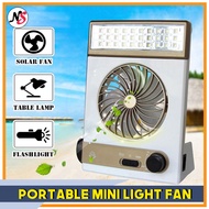 Mini Portable Solar Light Fan Solar Energy Mini Electric Fan 30 LED with Flashlight Rechargeable Sol