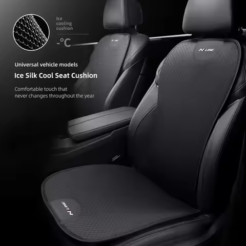 Car Seat Pad Backrest Mat Ice Silk Flax Seat Cushion Covers For N-LINE Hyundai GenesisI10 I20 I30 I4