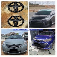ALL TOYOTA VIOS MODEL MATTE BLACK EMBLEM LOGO