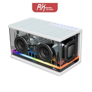 Royal Kludge RK SH100สีขาว RGB ปุ่มมัลติฟังก์ชั่นสองโหมดลำโพงบลูทูธ