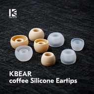 KBEAR Coffee Eartips Soft Silicone Replacement IEM Earphone Eartips