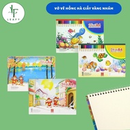 (1-3q) Hong Ha A4 Drawing Notebook 100gsm Matte Yellow Paper – 20 Sheets/Book – Code 4927/4941 – Col