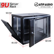 AmpAudio 9U Server Rack Wall Mount Server Rack (FREE TRAY)