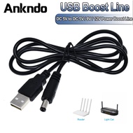 Ankndo Usb dc 5v to dc 12v step up cable module converter 2.1x5.5mm male connector, Powerbank WIFI