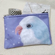 藍絲和尚鸚鵡-不織布零錢包