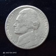 Koin Amerika 5 Cent Tahun 1975 D Liberty - FC02