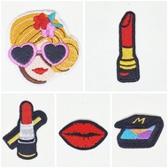 Embroidery Patch Lipstick Patch / Lip Patch Eyeshadow Patch Girl Iron On Patch
