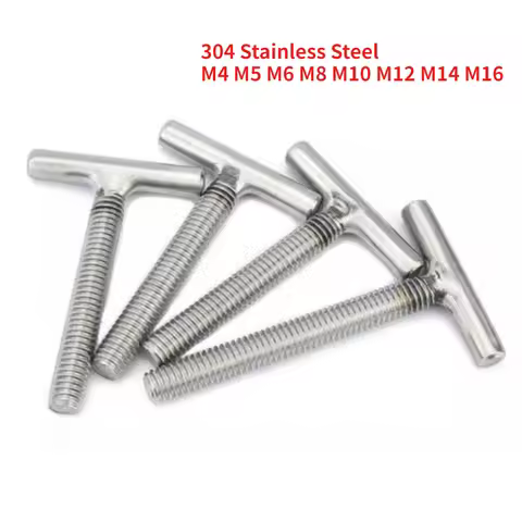 1-20pcs M4 M5 M6 M8 M10 M12 M14 M16 304 Stainless Steel T-welding Screw T-shaped Screw Cylindrical W