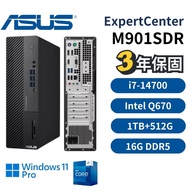 ASUS 華碩 M901SDR 商用桌上型電腦 i7-14700/Q670/16G DDR5/1TB+512G/330W/Win11P/3年保固 商用PC