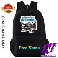 Anomali bombardino crocodilo bag, viral anomali children's backpack