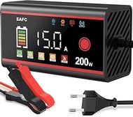 15A 12V Car Battery Charger, 200W Charger Car Battery, LCD Display Battery Charger Motorcycle Batter