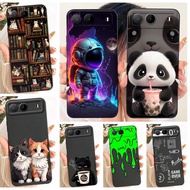 For Tecno Spark 40 5G Spark GO 5G KM8 Phone Case Cartoon Panda Astronaut Cute Cat Pattern Casing Liq