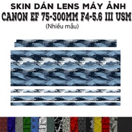 Canon EF 75-300mm f4-5.6 III Lens Skin (Mark 3) (Many models) | Decal Film 3M camera lens protection
