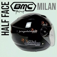 helm half face BMC Milan black glossy